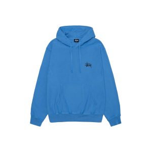 Pull à capuche bleu stussy1